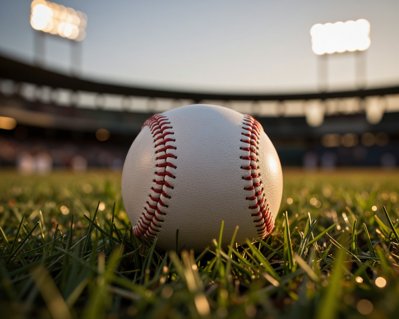 Cinematic Baseball Stadium at Dusk