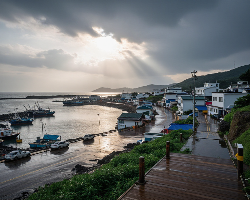 Post-flood recovery atmosphere in South Korea