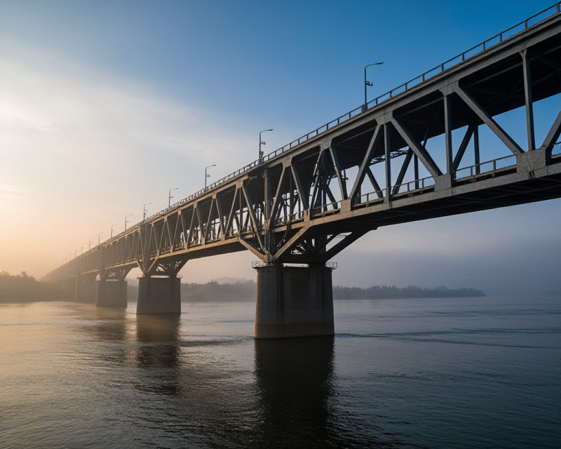 Cinematic Bridge at Dawn