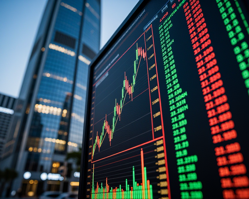Stock Market Display in Seoul