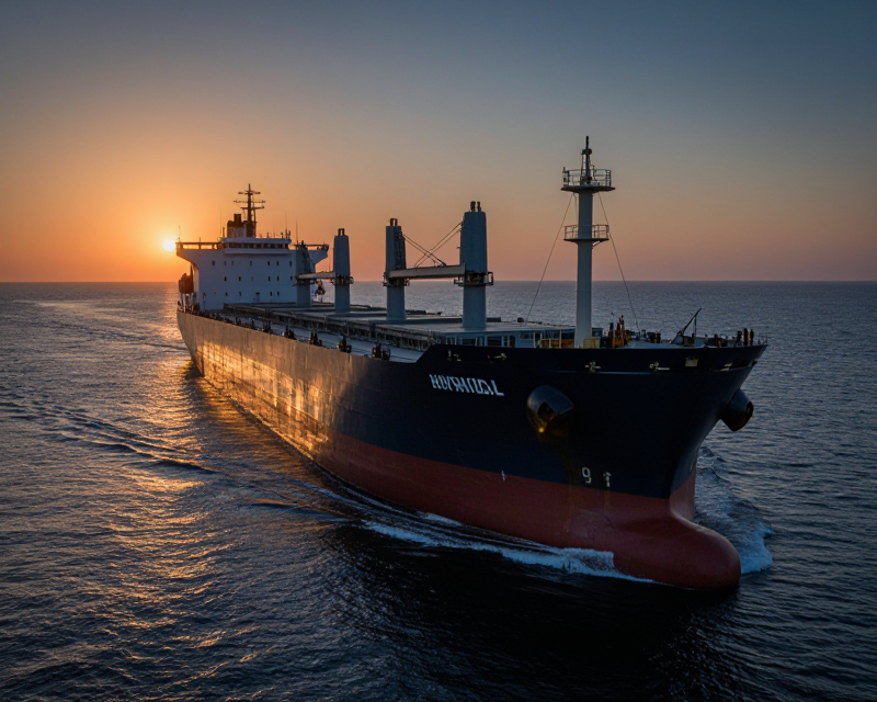 Cargo Ship in Strait of Hormuz